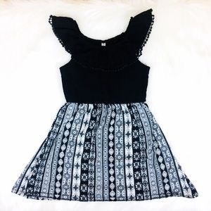 Xhilaration Girls Black & White Lace Dress Size Sm